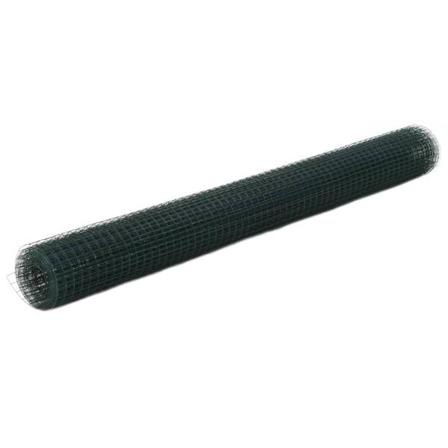 Vidaxl Hönsnät Stål Med Pvc-beläggning 25x1,5 M Grön Grön