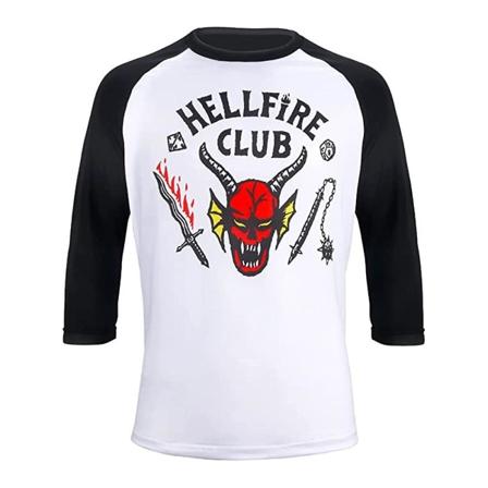 Stranger Things 4 Hellfire Club Aikuiset 3/4 Raglan Pitkähihainen T-paita Topit Cosplay-asu M