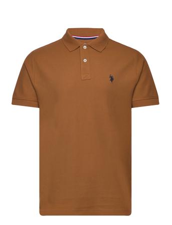 Uspa Polo Alfred Men Polos Short-sleeved Brun U.S. Polo Assn.*Betinget Tilbud