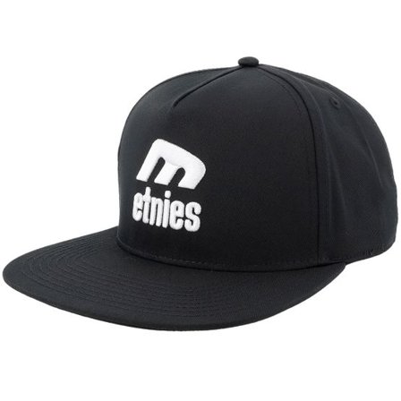 Etnies - Svart snapback Keps - Icon Cap Black/White Snapback @ Hatstore