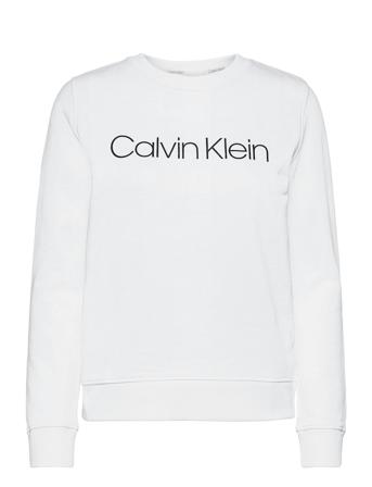 Core Logo Ls Sweatshirt Sweatshirt Trøje Hvid Calvin Klein