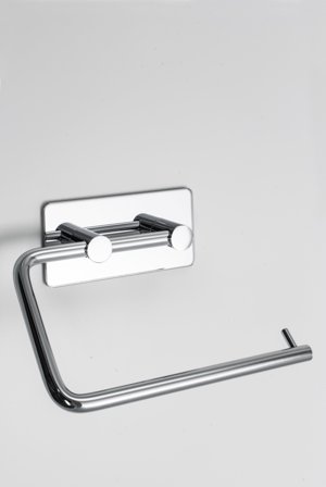 Beslag Design Base Toalettpapirholder matt børstet, selvklebende, Baderom