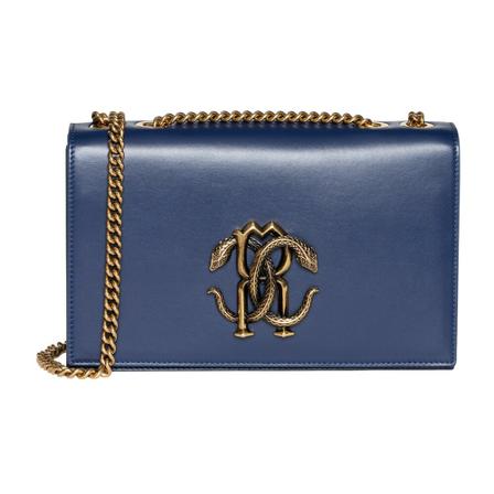 Roberto Cavalli, Rigid shoulder bag Blauw, Dames, Maat:ONE Size