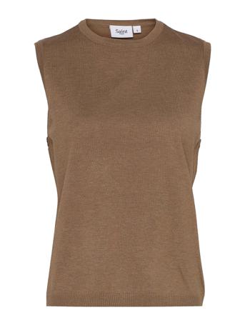 Milasz Vest Vests Knitted Vests Ruskea Saint Tropez