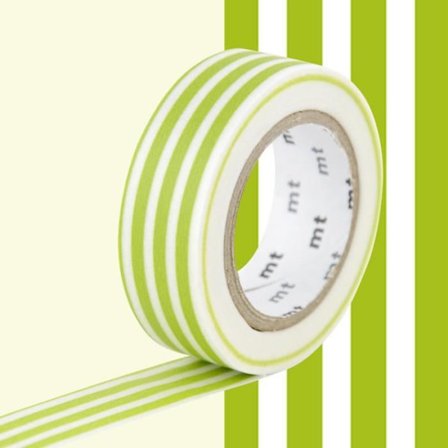 Dekorativt tape - MASKING TAPE - Kiwi-linjer - Grøn - Voksen - Unisex