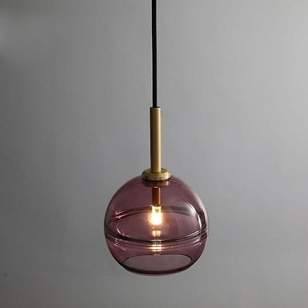 LED-pendellampe 15 cm, lanterndesign, metall, messing, moderne