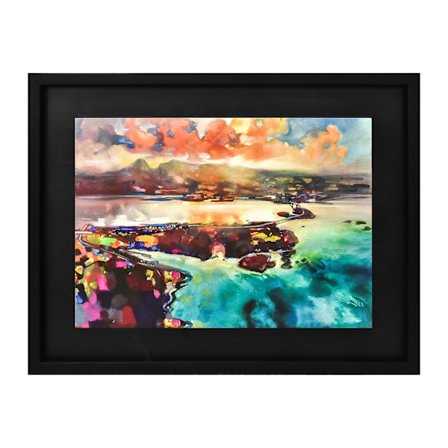 Scott Naismith Skye Bridge Träinramad Plakett 50cm x 40cm Multi