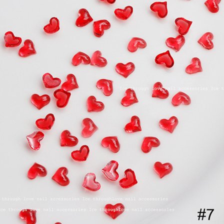 50 st Nagelkonstdekoration Gradient Kärlek Hjärtformad Nail art Nail art A