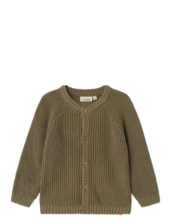 Nmnemlen Lin Ls Knit Card Lil Noos Brown Lil'Atelier