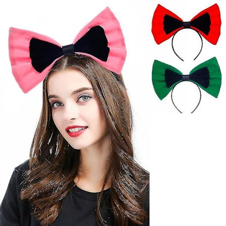 Plisserad hårbåge med stora rosetter, hårband för dagligt bruk, 3 st