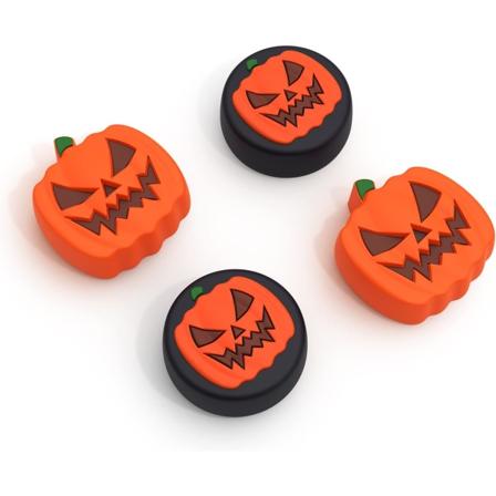 Halloween-gaveæske med tommelfingergrebshætter til Nintendo Switch, søde covers med 3D-mønster, blødt, sødt silikoneanalogt 4-delt sæt til Switch/OLED