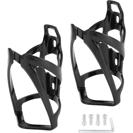 Cykel vandflaskeholder i to dele - Sort