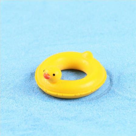 Miniaturemøbler Legetøjsdukker Hus gør-det-selv-dekorationstilbehør Mini Andehoved Svømmering 1:12 Swimming ring