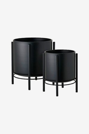 House Nordic - Blomkruka, - set om 2 - Svart - Krukor & vaser - Från Homeroom