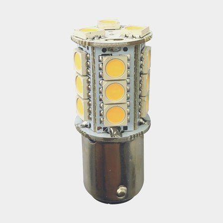 Lâmpada LED 1852-Marine, 10 - 36 V DC, 2.4 W, Ø23 x 46.5 mm, BA15D, com luz branca quente, embalagem com 2 unidades