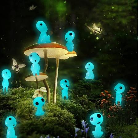 Mononoke Luminoivat Puuelfit Nuket, Kodama-Hahmot Hohtavat