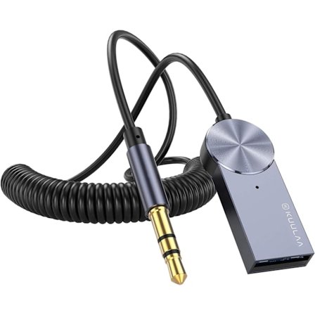 Bluetooth Aux-mottaker for bil, 3,5 mm Aux-biladapter, Bluetooth 5.0 lydmusikk-mottaker, trådløs ekstraadapter