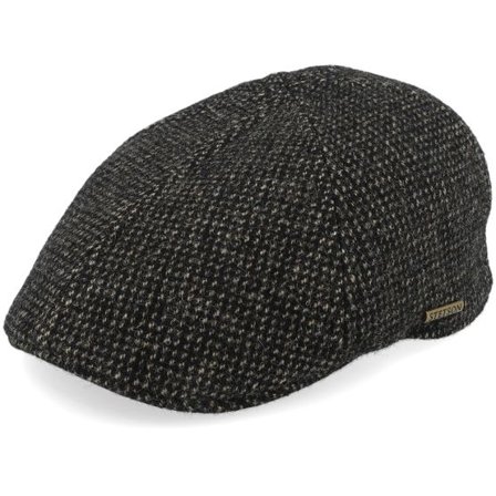 Stetson - Svart flatcap Keps - Texas Wool Black Flat Cap @ Hatstore