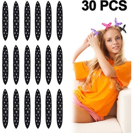 Hår Curlers, 30 Stykker Skum Hårspoler, Magiske Curlers for Hårstyling Over Natten for Langt Hår, Mellomlangt Hår