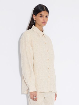 Holzweiler Dais Linen Mix Shirt - Sand - Women's - Extra Small
