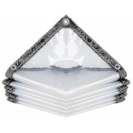 Transparent vanntett presenning med maljer, PE multifunksjonell vanntett rivebestandig ultralett presenning