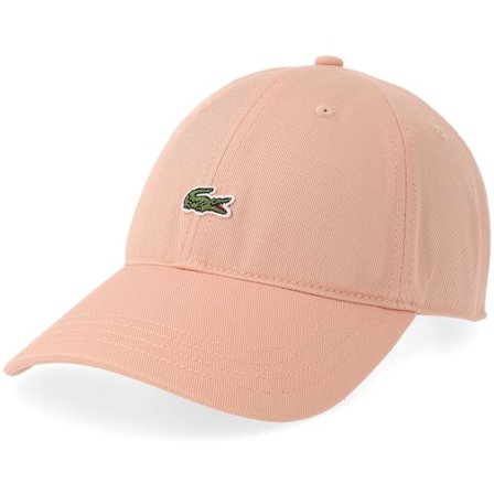 Lacoste - Svart Keps - " Unisex Woven Coral Pink Dad Cap" @ Hatstore