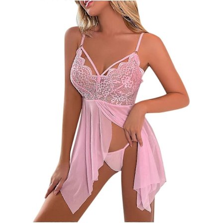 Dameundertøy Chemise for Sex Uartig Lek 2 stk. Blonde Nattkjole Babydoll Se