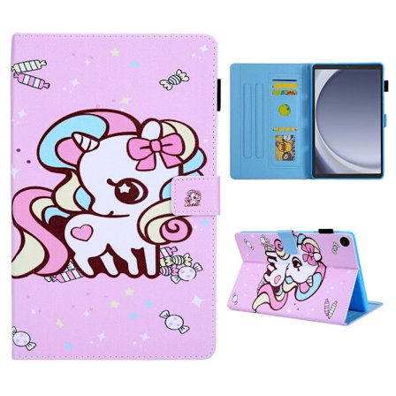 Samsung Galaxy Tab A9 Flip Stand Case PU Leather Pattern Tablet Cover