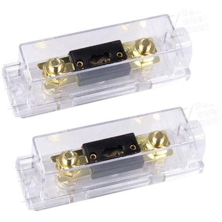 100A ANL Sikringsholder 100A ANL Sikring Gull Blad Bil Bilstereo Lyd Strøm Sikkerhet Beskytt Forgylt for 0 2 4 Gauge