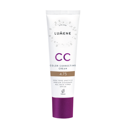 Lumene CC Color Correcting Cream SPF20, Farge 4.75, 30 ml
