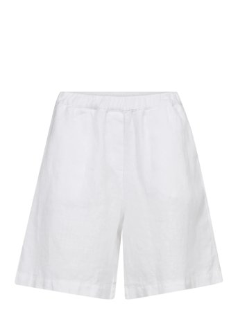 Mmemmie Linen Bermuda Shorts White MOS MOSH