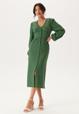 BUBBLEROOM Structure Button Midi Dress Klær