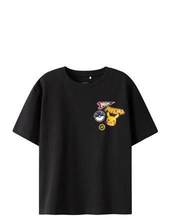 name it Nkmjeno Pokemon Nreg Ss Top Box Noos Sky - Black - 146-152