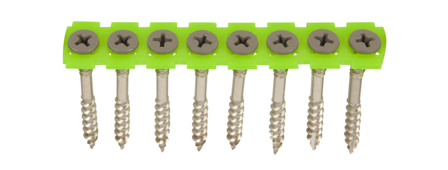 ESSVE 537611 Fasadeskrue 4,2 x 52 mm, rustfri/syrefast A4, bånd. Lysegrå, 1000-pakning, Innfesting