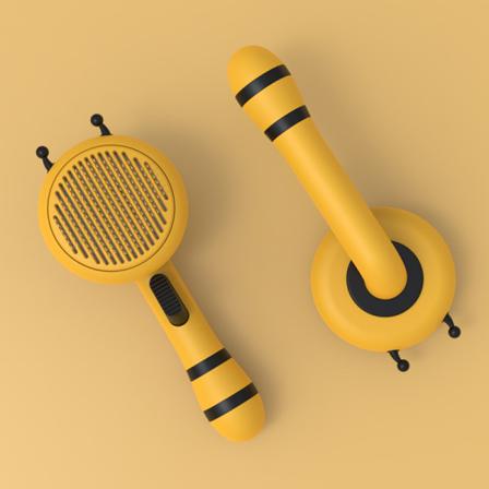 Pumpkin Pet Brush Comb Självrengörande Massagekam För Att Fälla