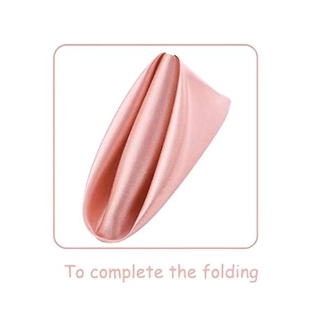 24 stk satengservietter firkantede middagsservietter fest servietter myke bordservietter for romantisk festmiddag (rose gull)