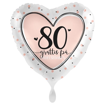 Grattis 80 År Ilmapallo Lovely Birthday
