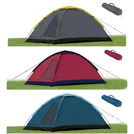 2 hengen teltta, jossa on käytännöllinen säilytyspussi