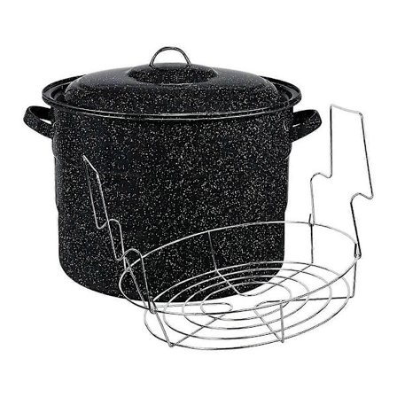 2 stk. 21,5-Quart Vandbadsgryde med Krukkeholder Køkkenudstyr