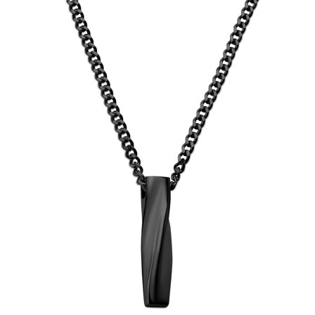 Cruz | Collier en acier inoxydable noir pour hommes - Chaînes en acier