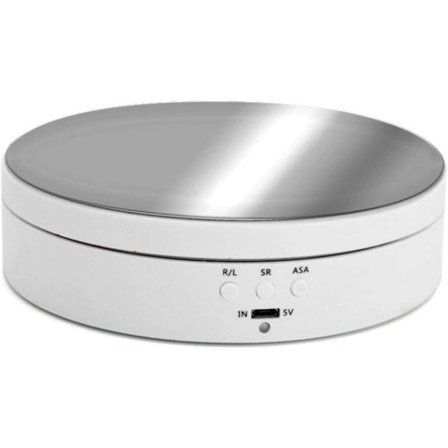 Roterande Visningsställ, 360 Grader, 3 Hastigheter, USB-Laddare, 5.43"