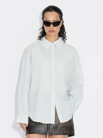 Holzweiler - Oak Stripe Shirt - Light Blue Mix - Womens - XXS