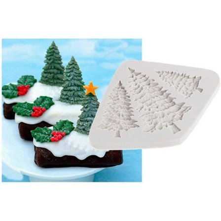 Ull Julgran Form Fondant Form Perfekt Epoxiprydnad Bordsdekor