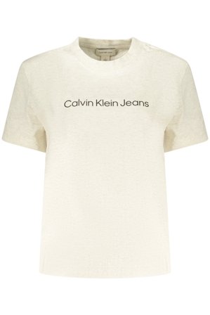 Calvin Klein T-shirt Maniche Corte Donna Beige