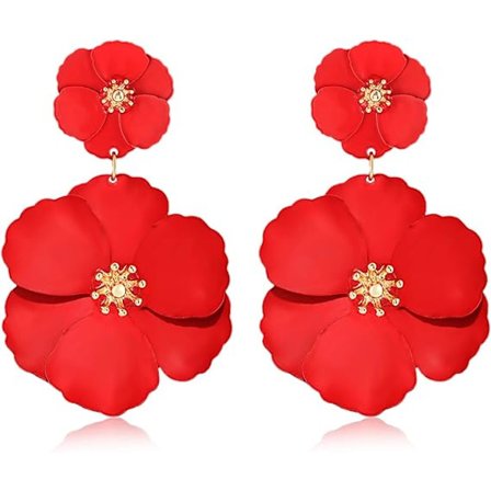 Blomdrop örhängen Boho lager blom kronblad drop örhängen Stat