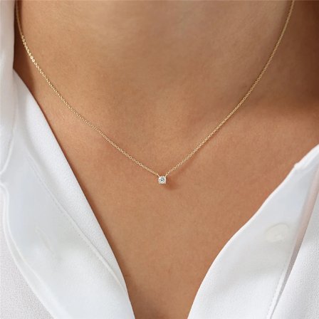 925 Sterling Sølv Halskjede Kvinner Cubic Zirconia Halskjede Smykker CZ Choker Krystall Halskjede Gullfarge Collier H40