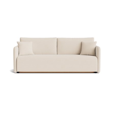 Firenze 3-Sitzer-Schlafsofa, Stauraum, Lincoln Beige, Cord-Optik, Modernes Design, Bettfunktion für tägliche Entspannung, Höhe 88cm