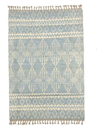 Berber Style Rug Hand Knotted 124X182 Grey/Green Afghanistan