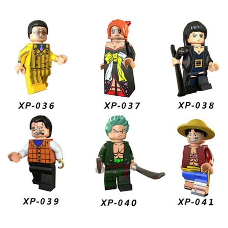 6 st/set Anime One Piece Action Mini Figurer Luffy Zoro Robin Nam