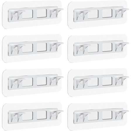 Självhäftande hyllbärare, självhäftande hyllstöd, transparenta hyllfästen, genomskinliga hyllstöd i plast med lim